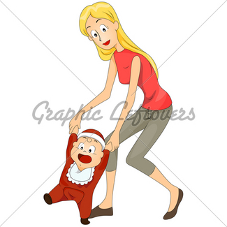 Baby Learning To Walk · GL Stock Images.