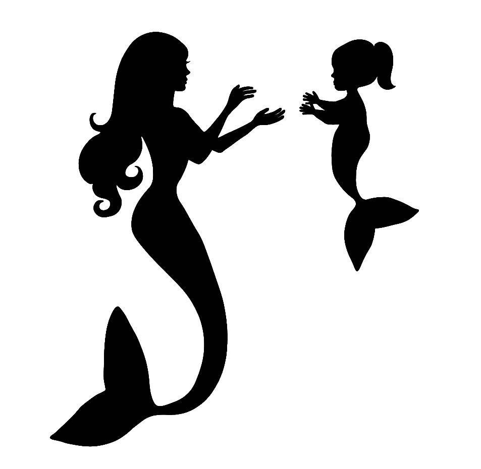 baby mermaid silhouette clipart 10 free Cliparts | Download images on