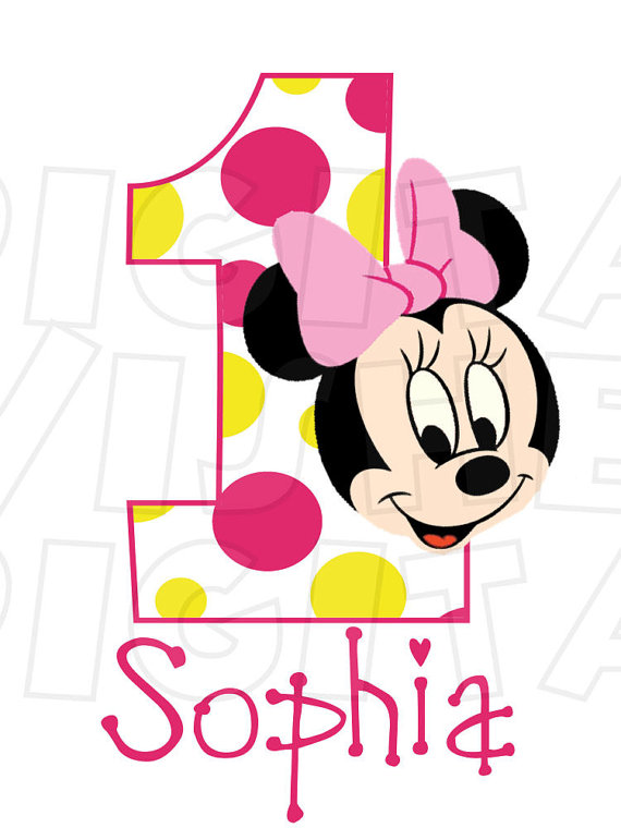Baby Minnie Mouse 1st Birthday Clipart Clipground