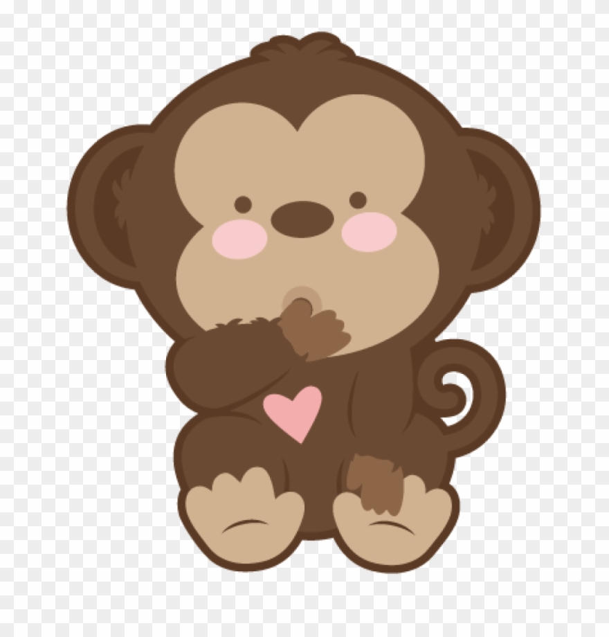 Baby Monkey Clip Art Ba Monkey Svg Scrapbook Cut File.