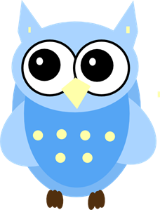 Blue Baby Owl PNG, SVG Clip art for Web.