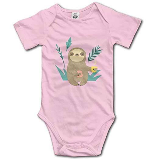 Amazon.com: FTDewQ90 Baby Girls Sloth Clipart Coffee Short.