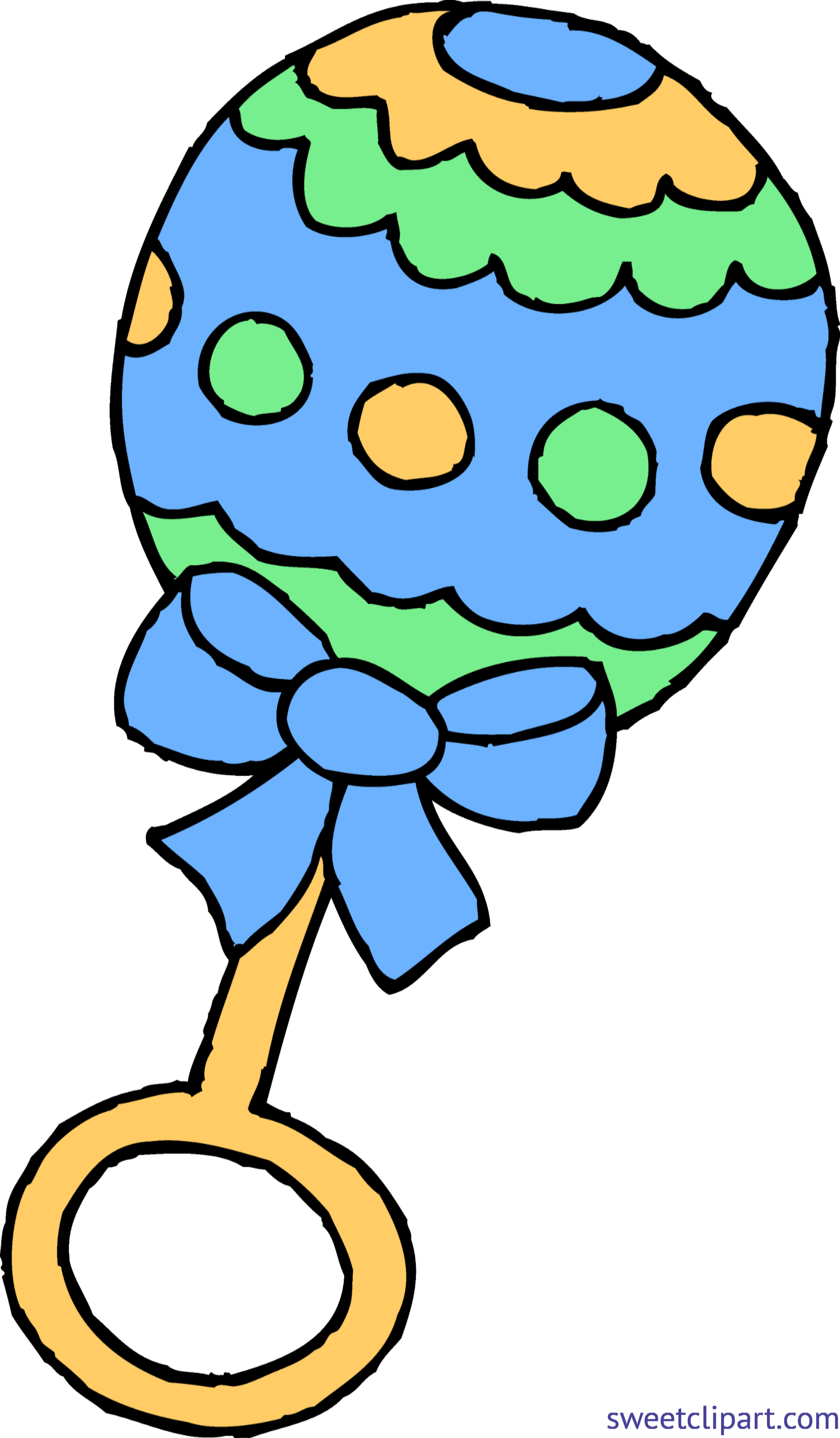 Baby Rattle Boy Blue Clip Art.