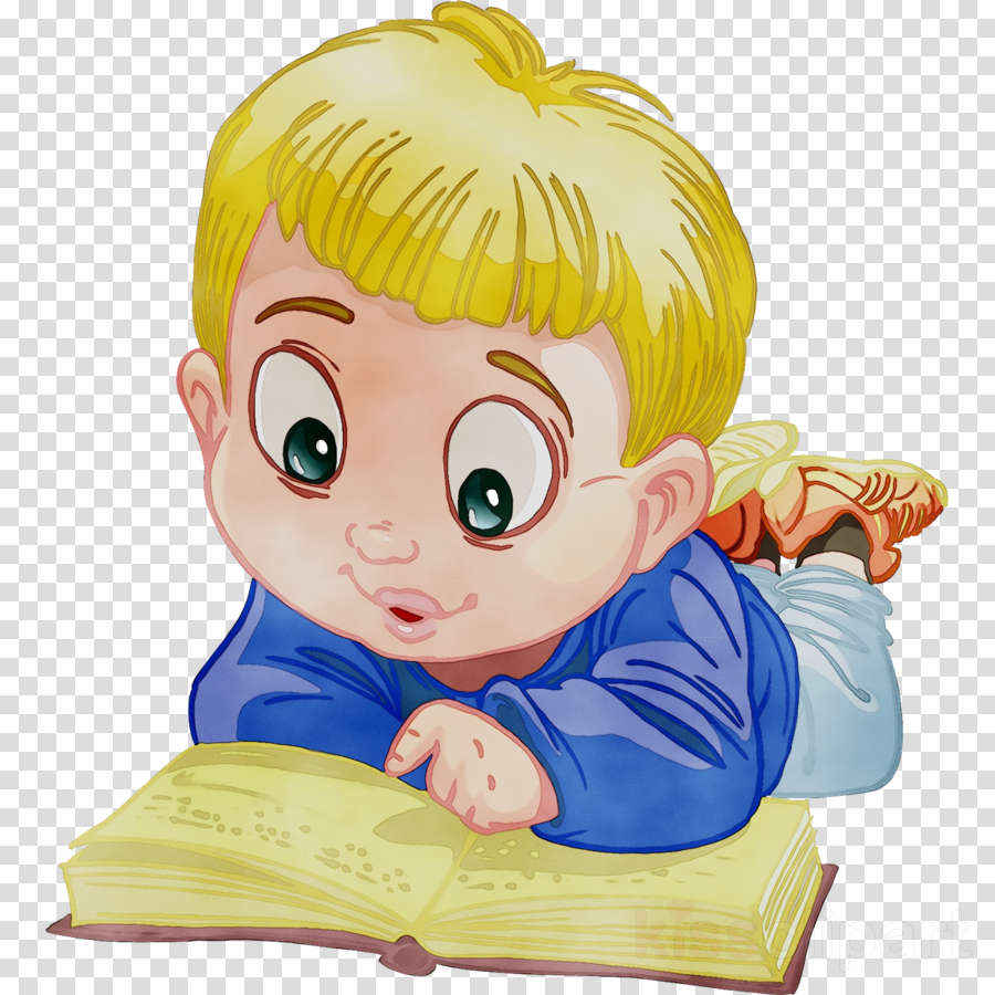 Child Reading Book clipart.