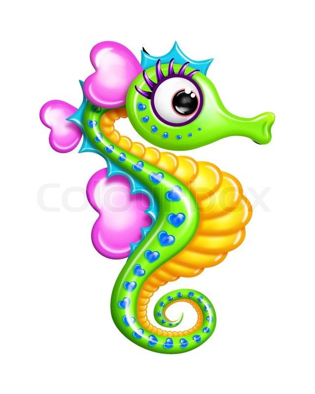 Collection of Seahorses clipart.