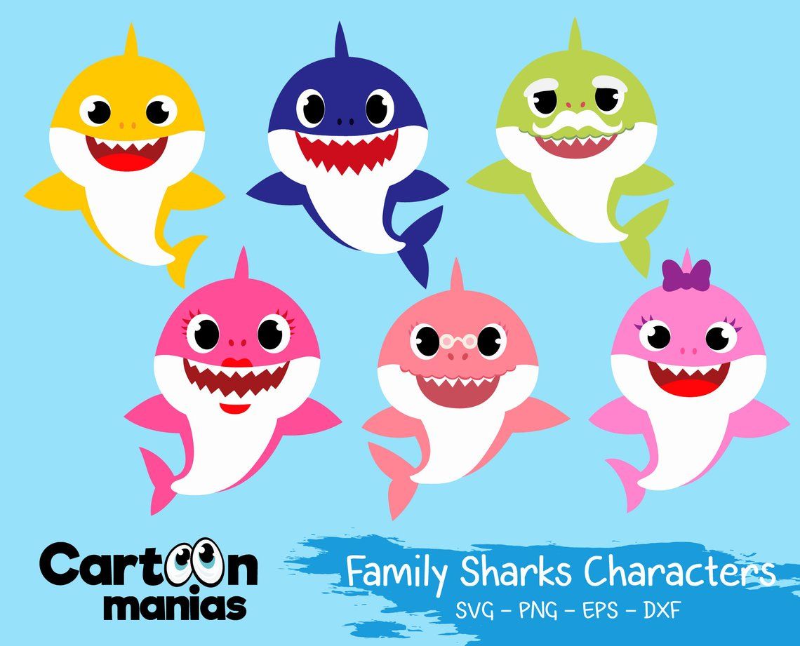 Download baby shark characters clipart 10 free Cliparts | Download ...