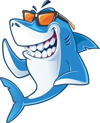 Shark with sunglasses.