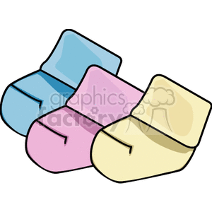 baby socks clipart. Royalty.