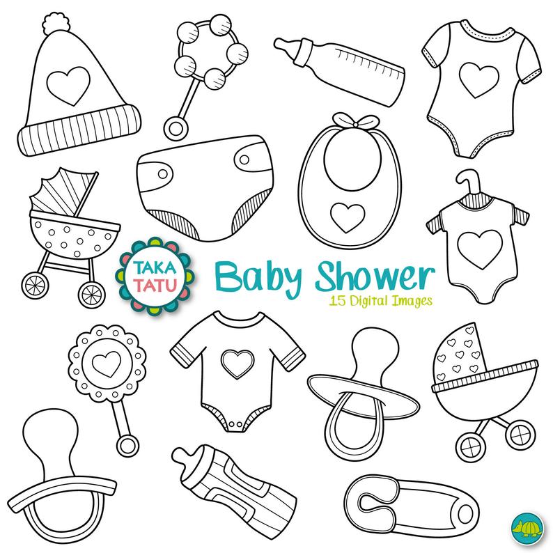 baby shower clip art black and white 20 free Cliparts | Download images ...