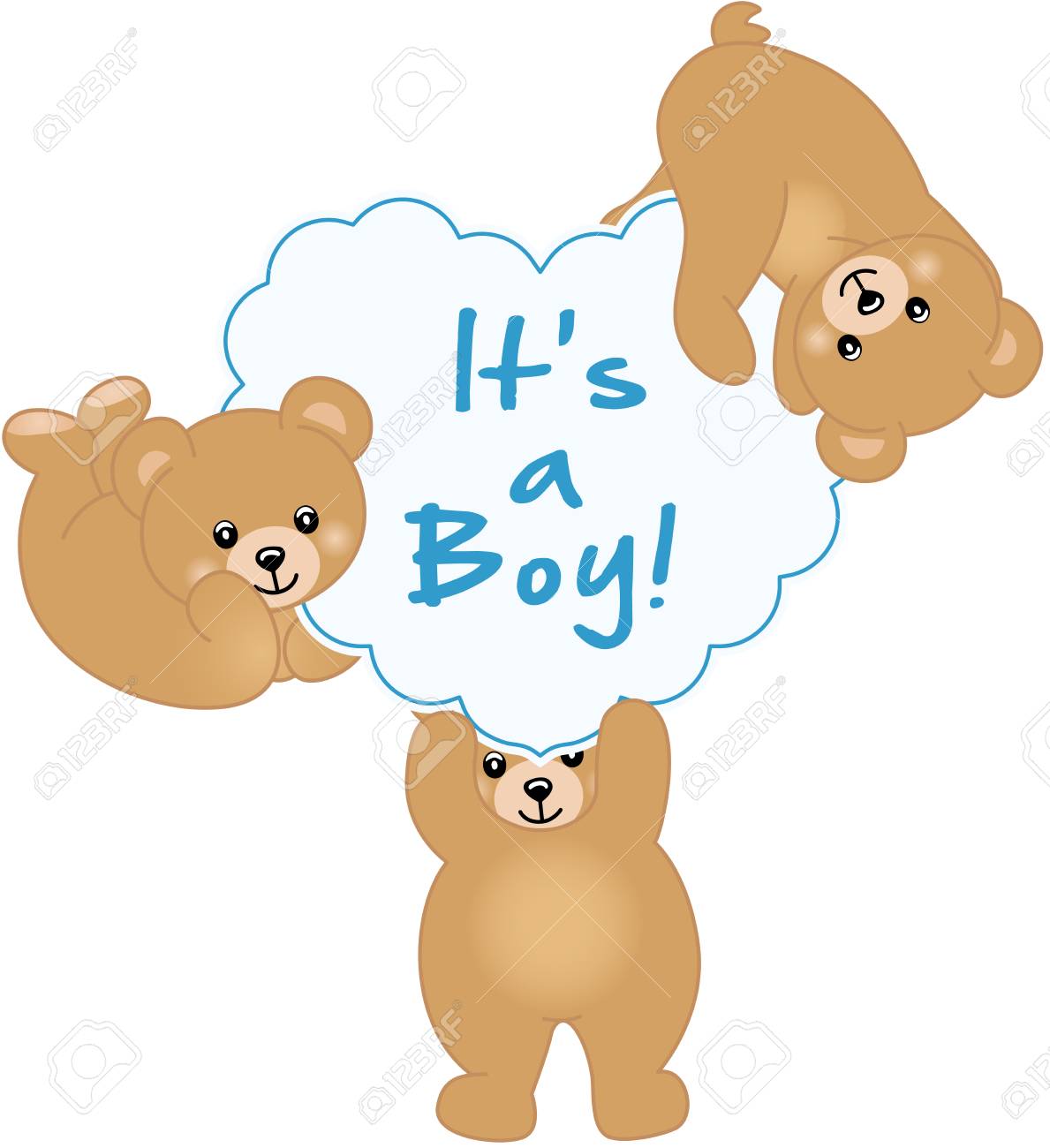 Boy Teddy Bear Baby Shower.