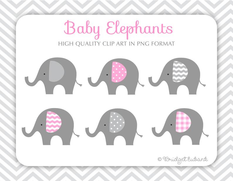 Baby Elephant clipart, Elephant clipart, baby shower clipart, baby girl  clipart, Commercial Use Clipart, 6 PNG Images, INSTANT DOWNLOAD.