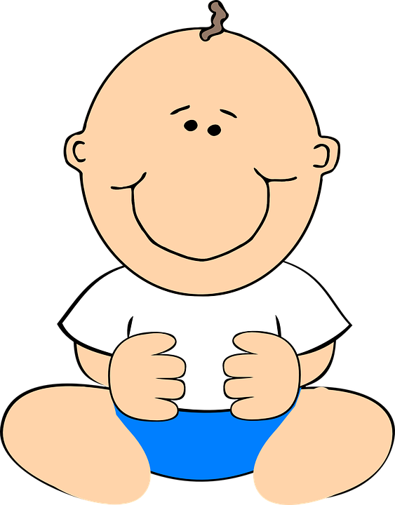 Free vector graphic: Baby, Smiling, Cute, Cartoon, Happy.