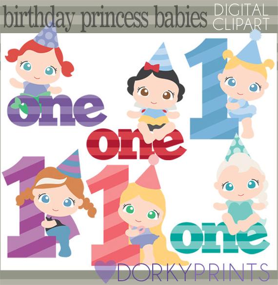 Baby Princess Birthday Clipart.