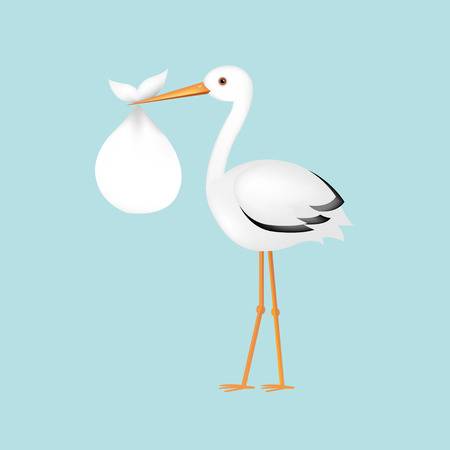 4,287 Stork With Baby Stock Vector Illustration And Royalty Free.