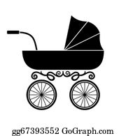 Baby Stroller Clip Art.