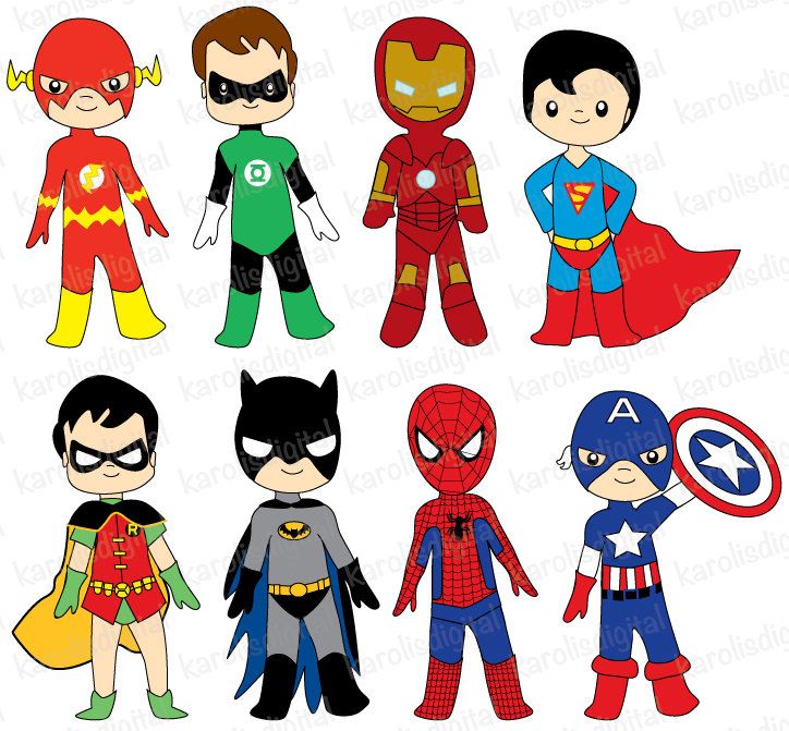 free superhero clipart.