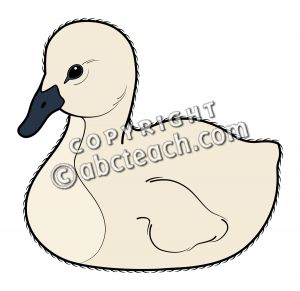 Baby swan clipart.