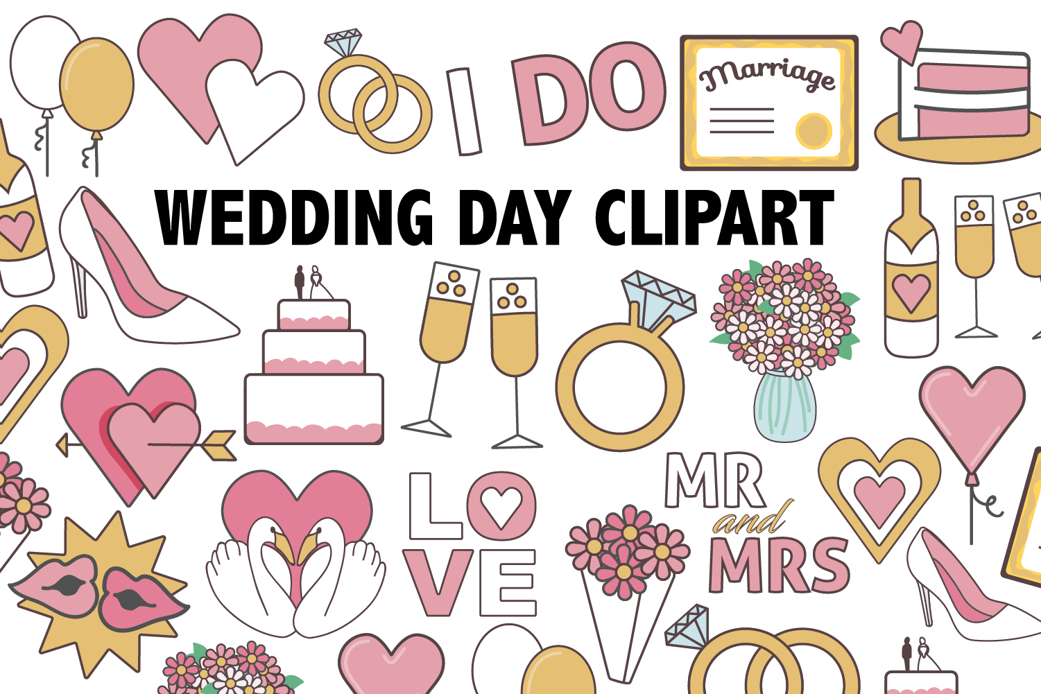 Wedding Day Clipart.