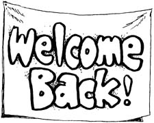 1054 Welcome Back free clipart.