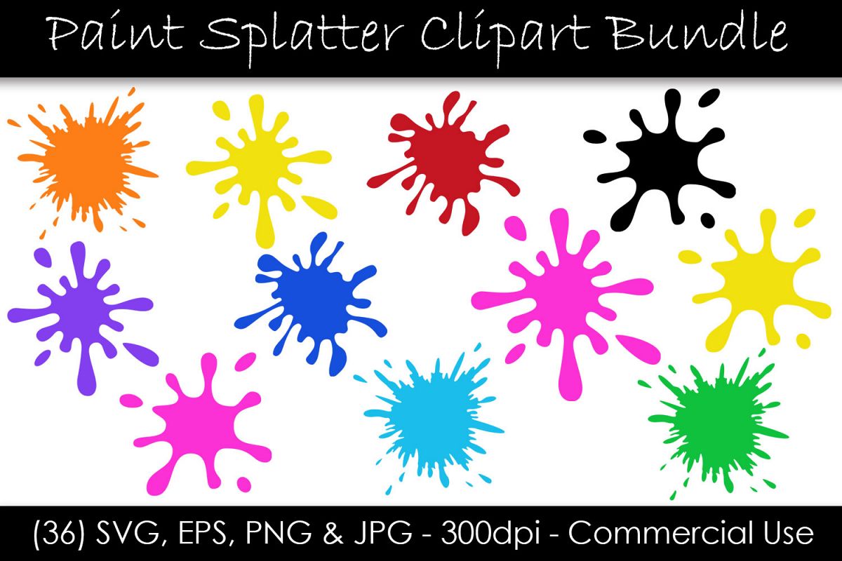 Paint Splatter SVG Bundle.