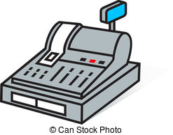 Modern Cash Register Clipart.