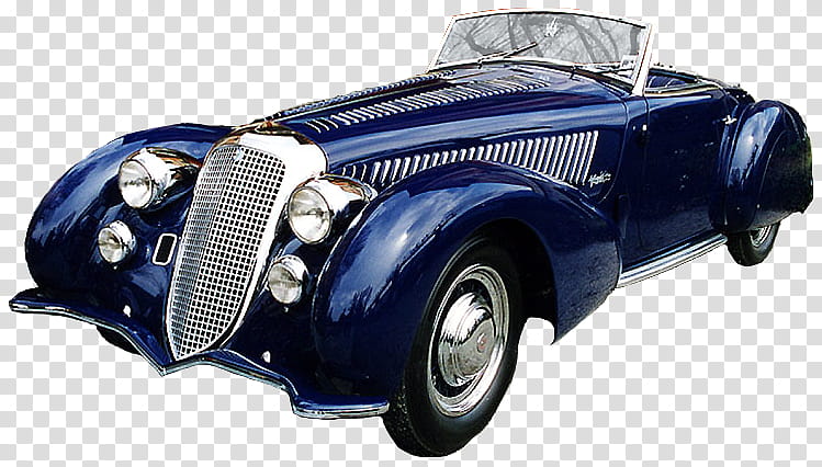 Back To The s, classic blue convertible coupe transparent.