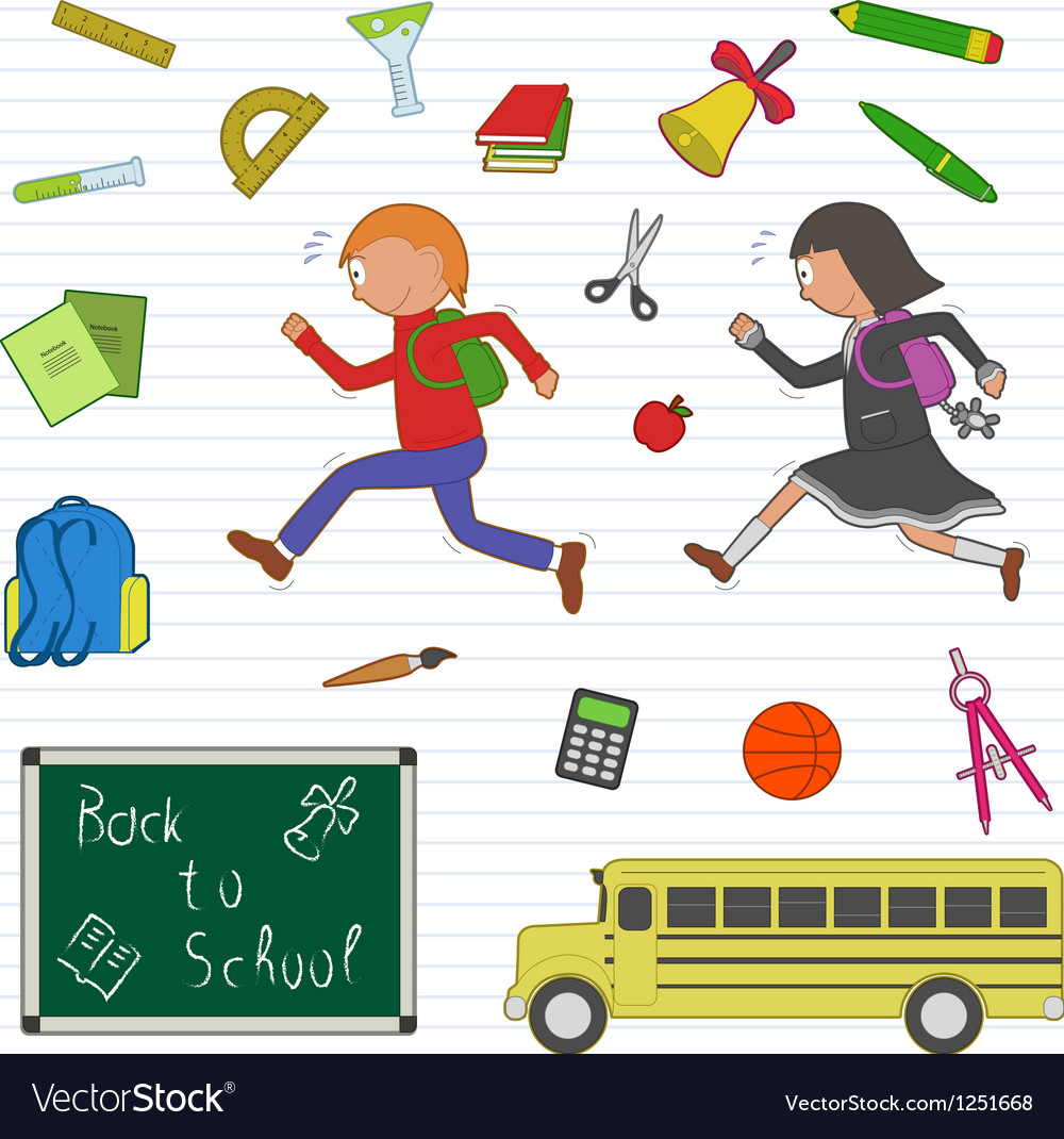 Back to school clipart set.