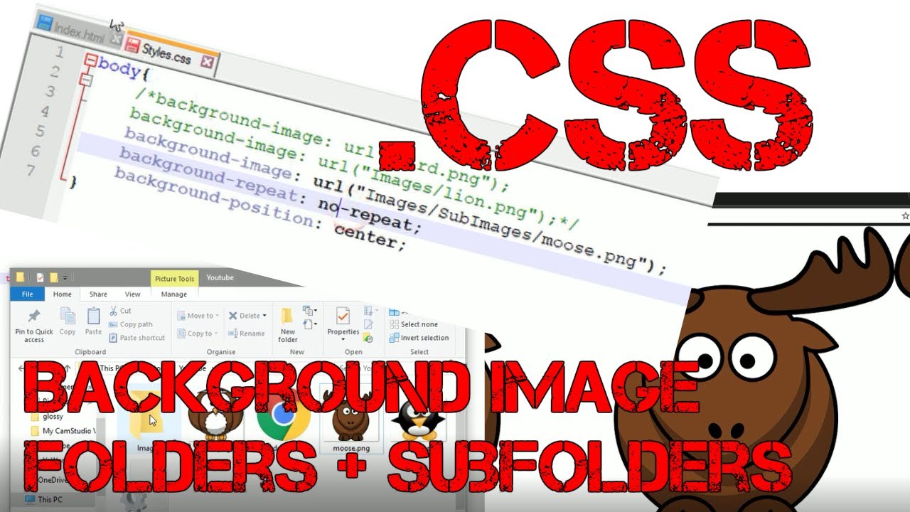 Creating background image in CSS.