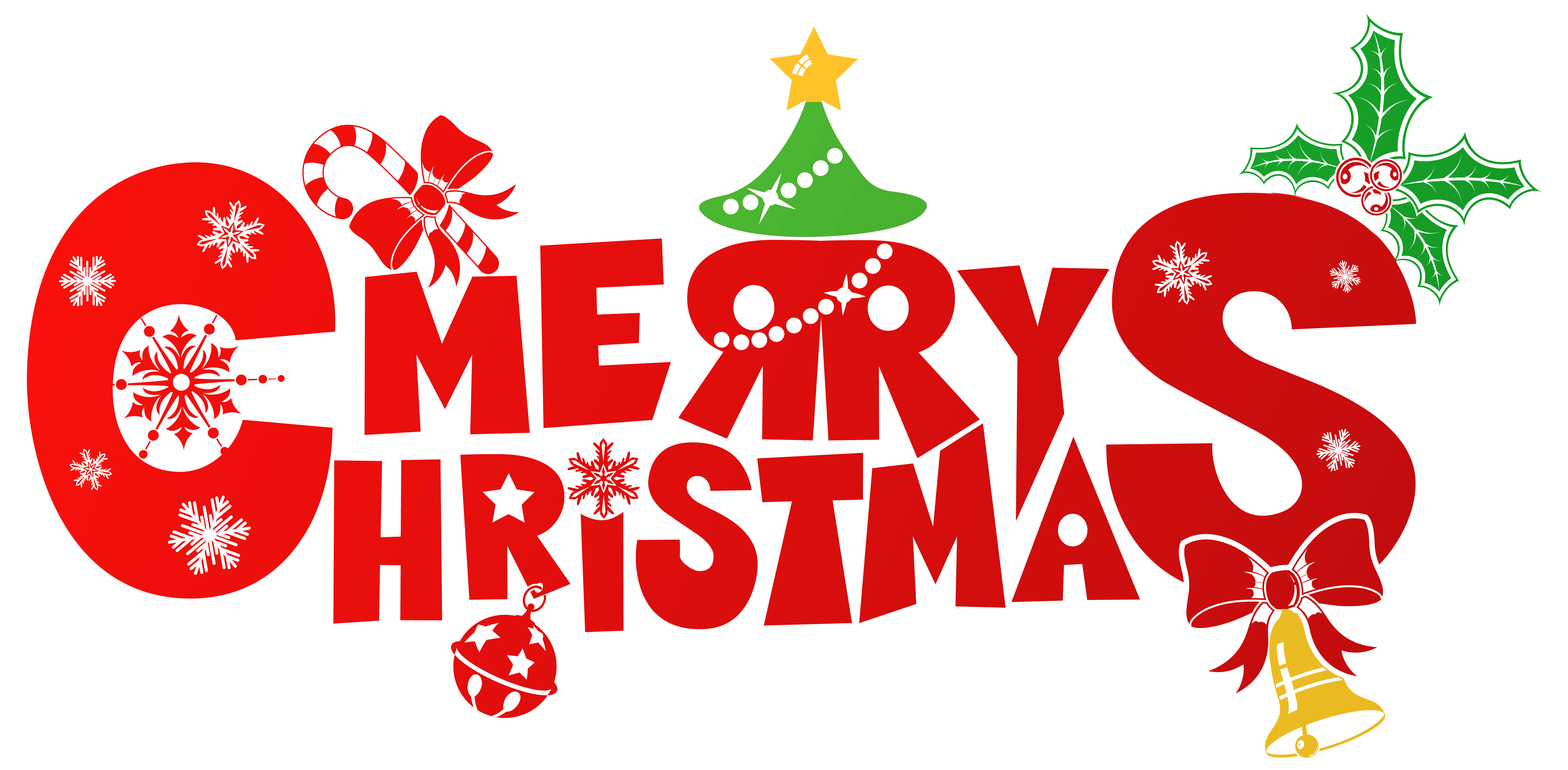 merry christmas text art message