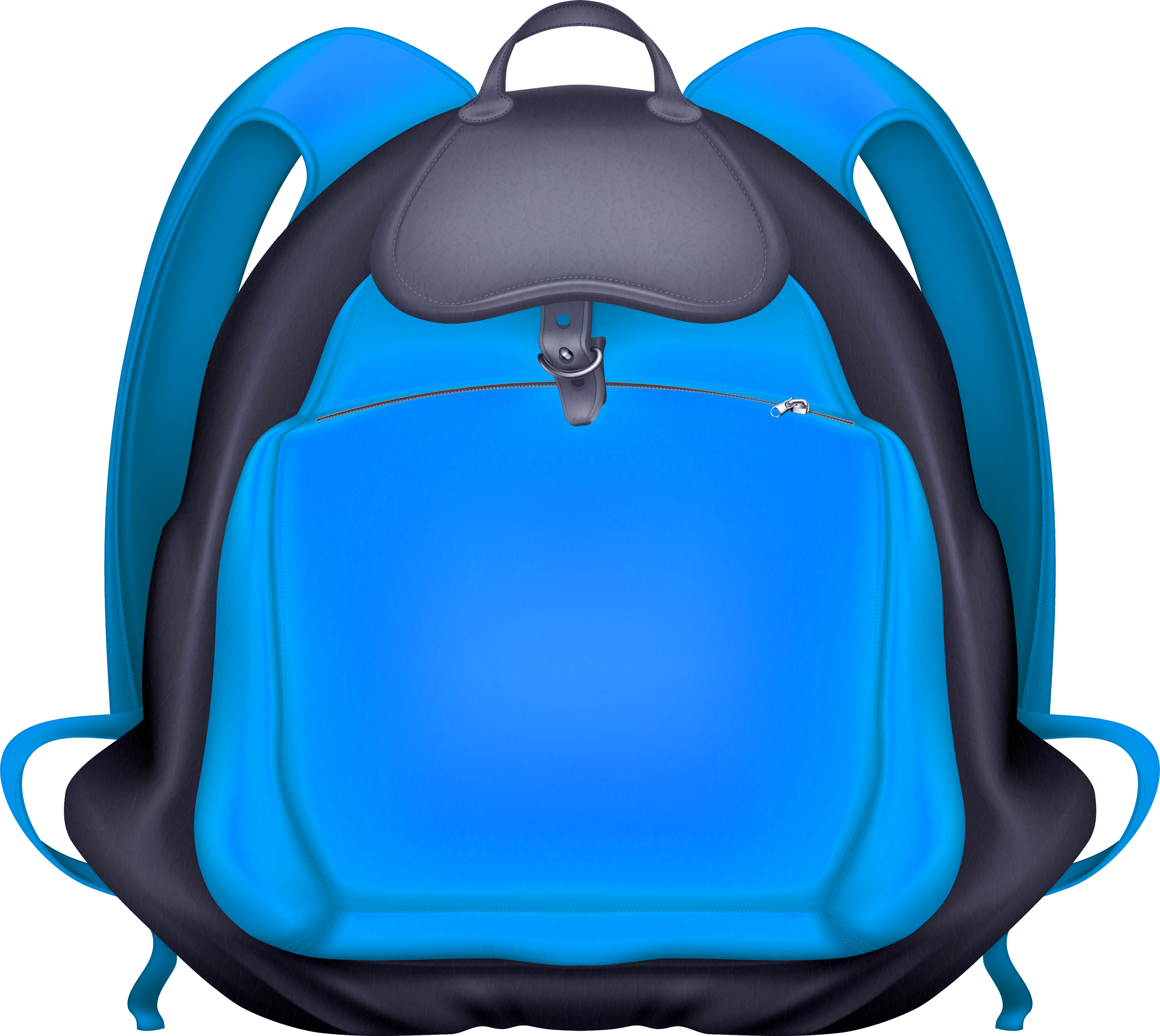 Blue Backpack Transparent PNG Image.