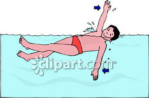 Free Swim Backstroke Clipart.