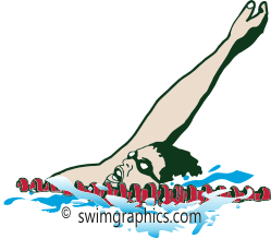 Backstroke swimming clipart.