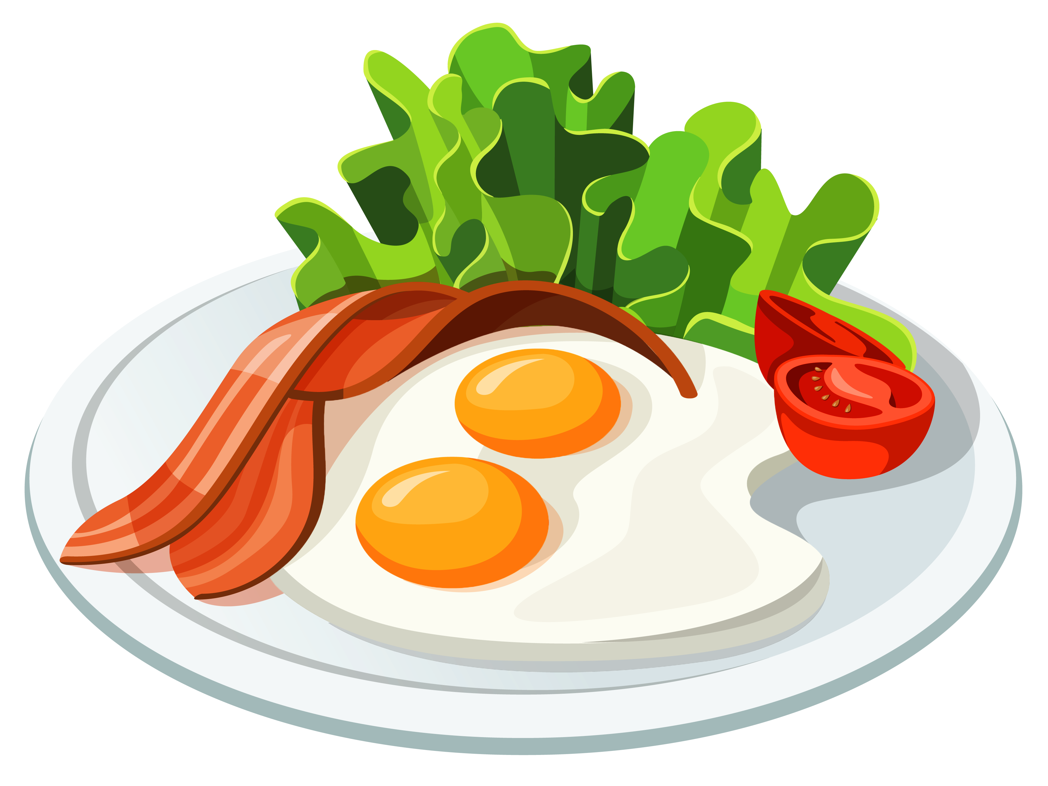 Eggs and Bacon PNG Vector Clipart.
