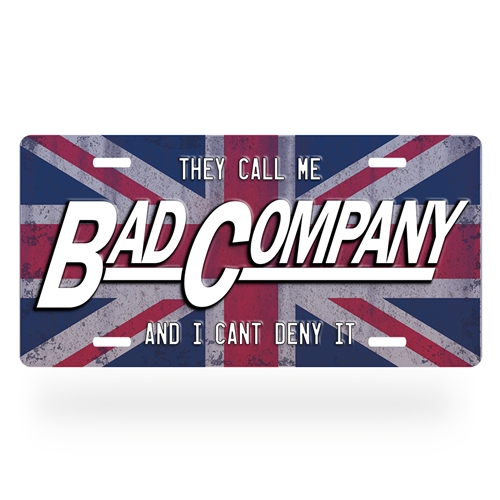 Bad Company License Plate.