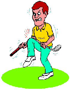 Bad golfer clipart.