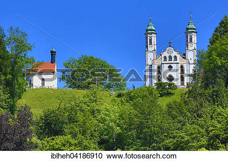 Stock Photography of Holy Cross Church with Leonhard Chapel.