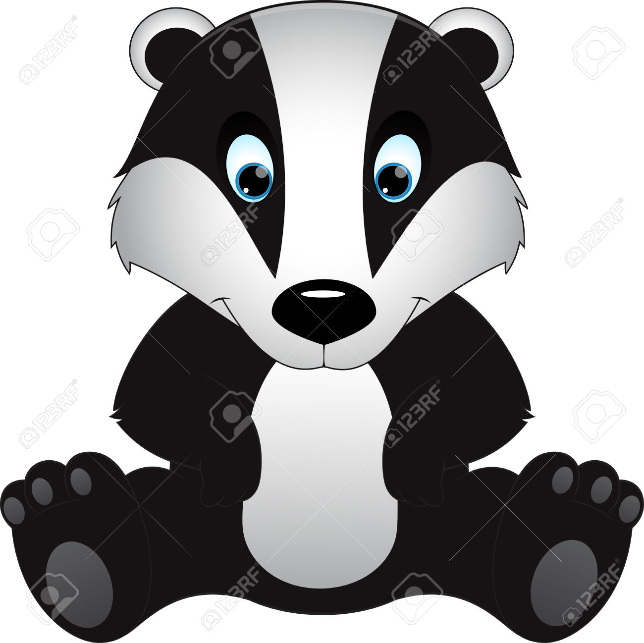 448 Badger free clipart.