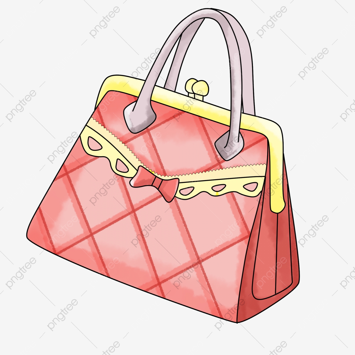 Lady Makeup Bag, Lady Clipart, Makeup Clipart, Bag Clipart PNG.