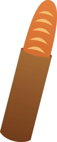 French Bread Baguette Clipart.
