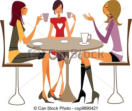 free clipart women around table - Clipground