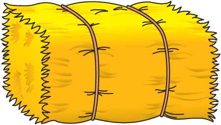 Hay bail clipart.