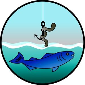 Clip art fishing bait.