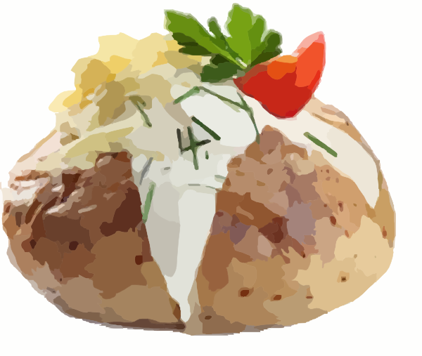 Baked Potato Picture Cartoon.