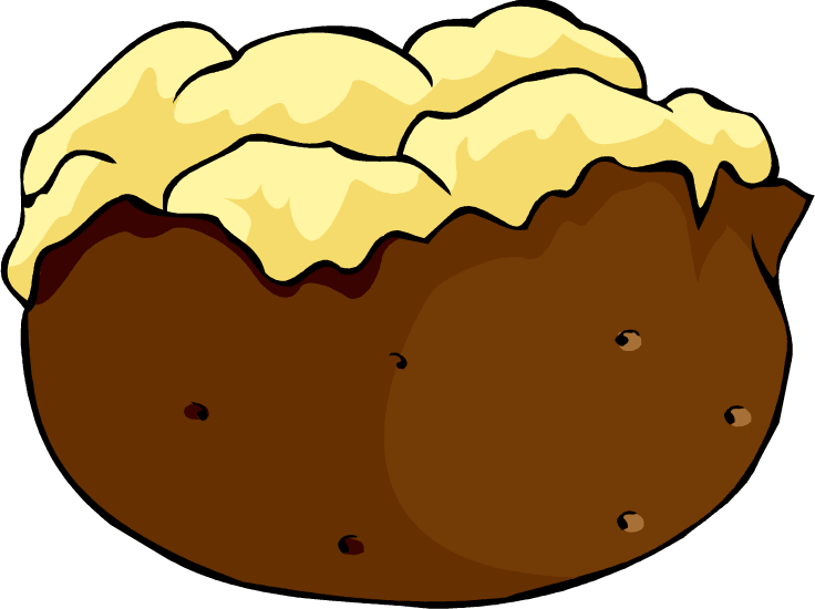 Baked Potato Cartoon Clipart.