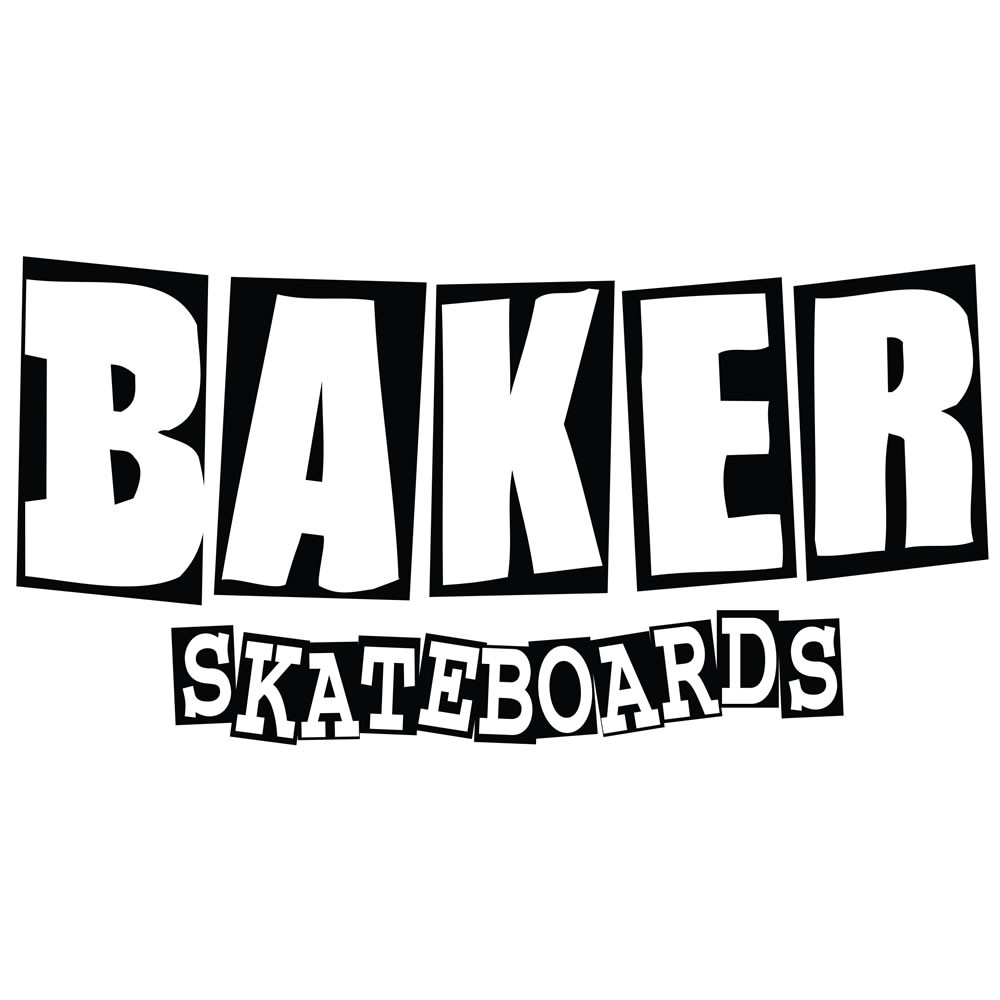 Baker Skateboards Brand Logo White Sticker.