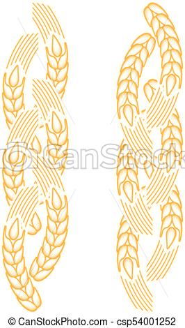 Twisted ear of wheat border.