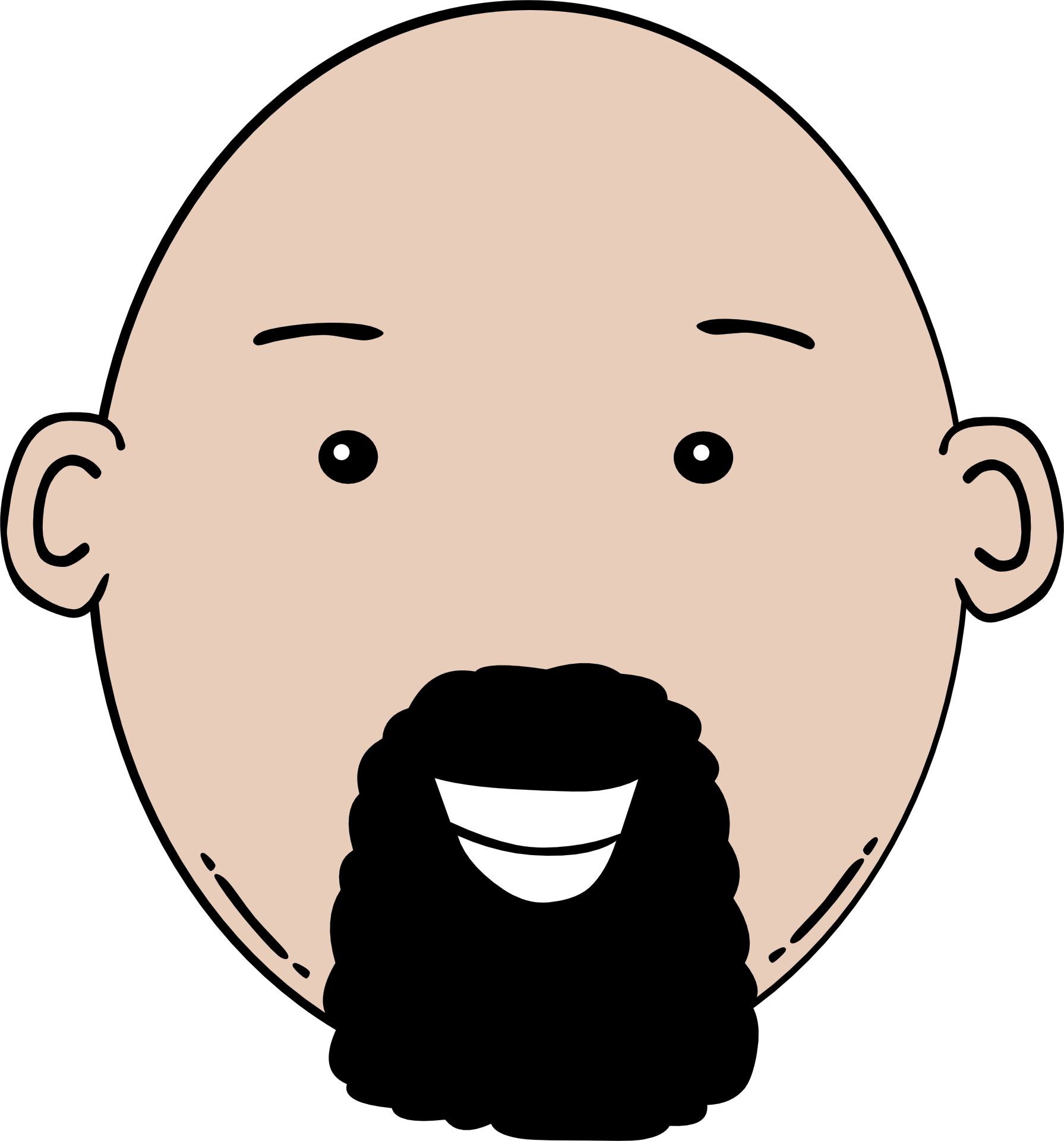 Man Face Cartoon Clip Art.