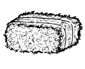 Bale of hay clipart.