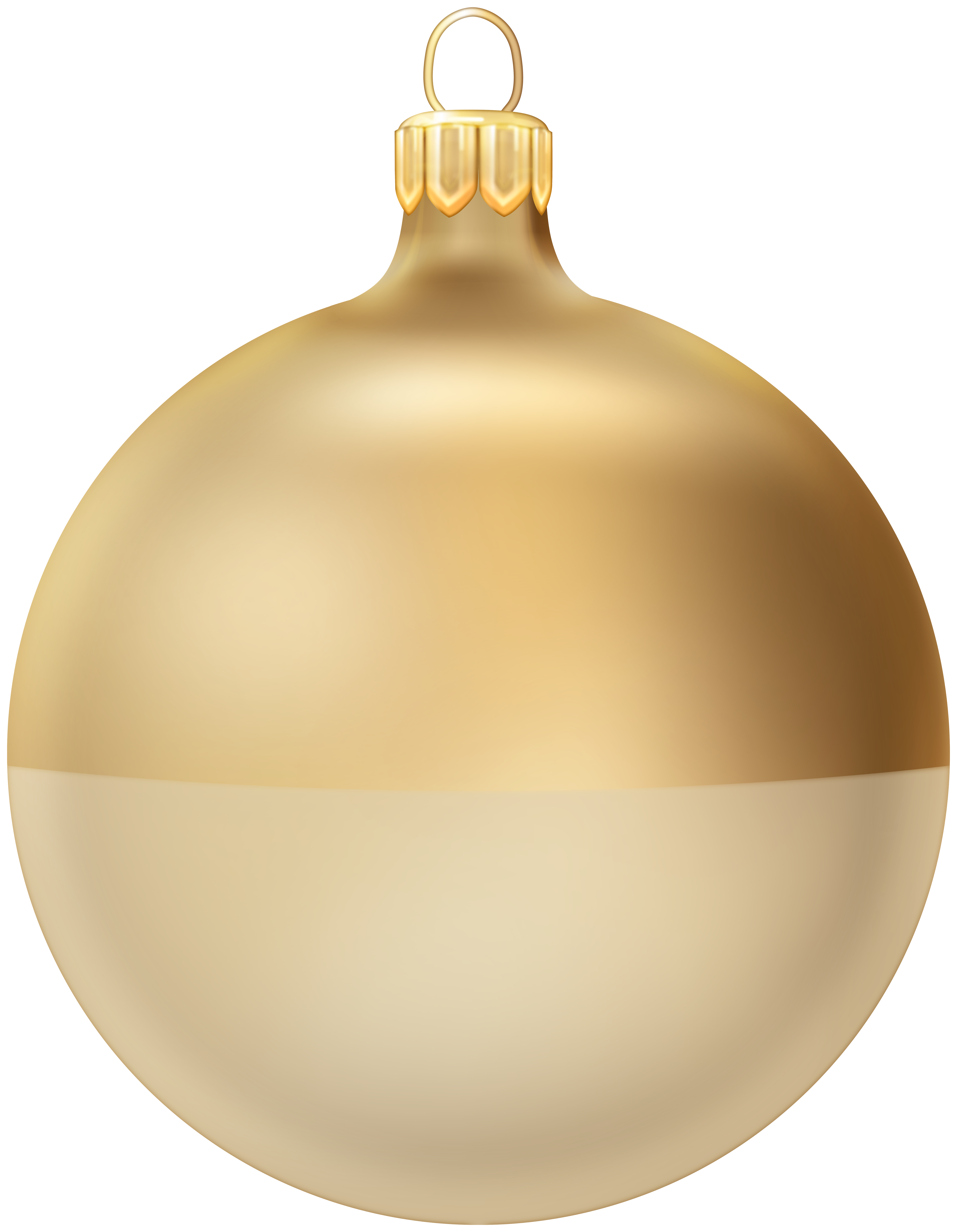 Xmas Golden Ball Ornament PNG Clipart.