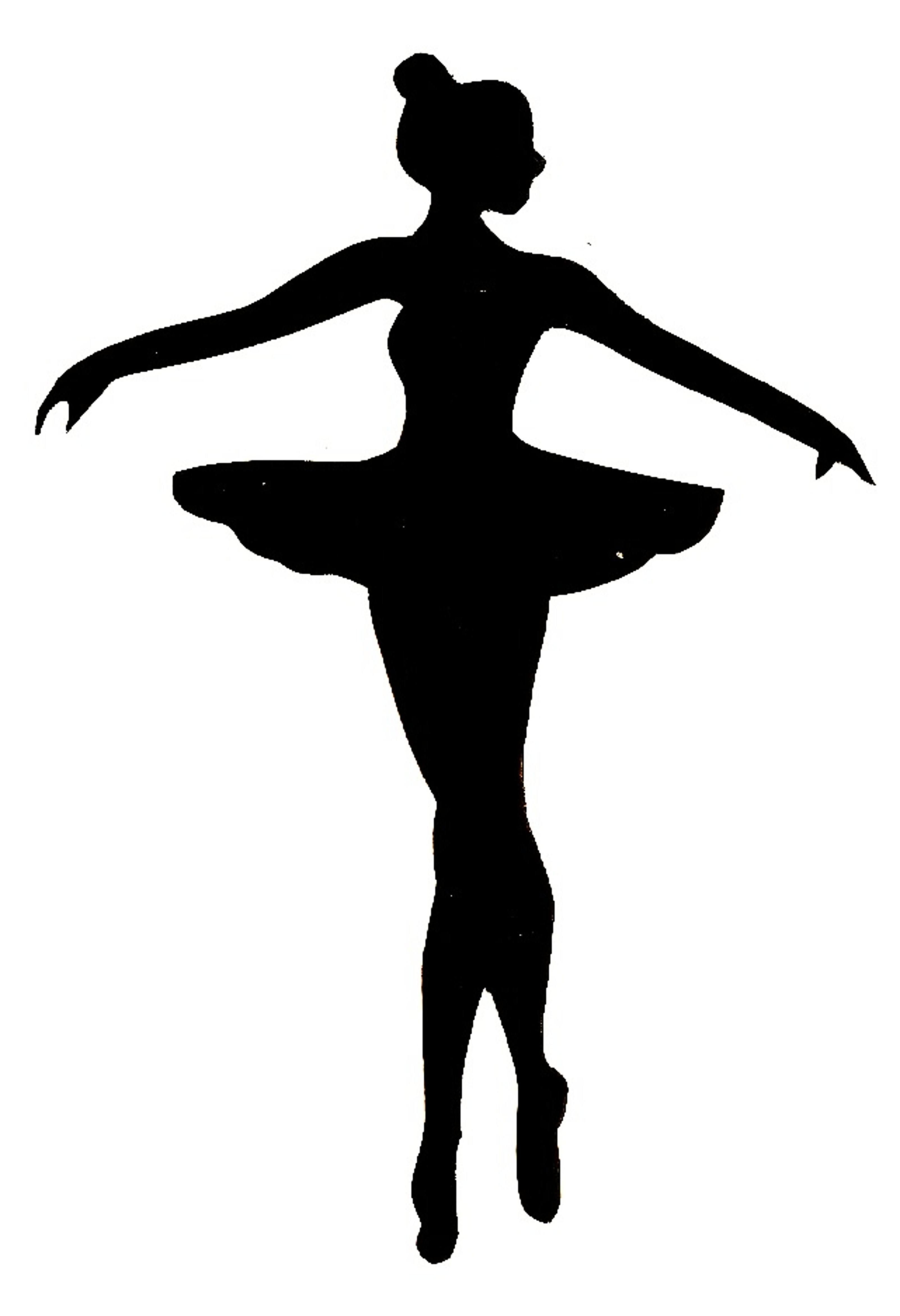 Ballerina Clipart Black And White.